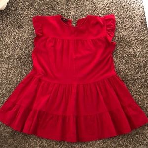 Red baby doll dress